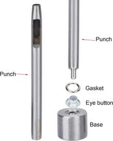 Kit de Ojales de 10 Colores, 400 Juegos de Ojales de Ojales Kit de Herramientas de Ojales con 3 Piezas Kit de Herramientas de Instalación con Estuche de Almacenamiento(6mm) - 1 - Ver 6