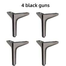 4pcs Modern Style Furniture Legs, 12cm/4.72in Height, Suitable For DIY Assembly Or Replacement Of Nightstands And Other Furniture - Metal Material