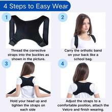 ComfortFit 男女通用姿势矫正器 - 可调节、透气矫形带 - 无缝设计，支撑上背部、脊柱、颈部和肩部 - 适合日常佩戴，稳定锁骨 - 促进健康姿势，防止驼背 - 运动腰带，适合居家锻炼、运动和散步 - 彩色 - 查看 9