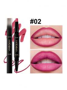 2-In-1 Dual-Ended Lipstick & Lip Liner, Natural Long-Lasting Matte Finish, Great Gift For Singles Party, Christmas, Winter Camping, Portable Cosmetics - 02 - Xem 1