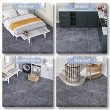 Homease 0.5mm Grey Marble Vinyl Flooring Roll 39.4" X 196.8" PET Leather-Like Waterproof Wear-Resistant Peel And Stick Easy DIY Floor Covering For Kitchen Bathroom Rental Home Durable - GreyMarble - View 6