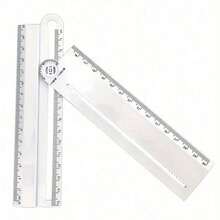 0.01 Accuracy ABS Material Multifunctional Folding Geometric Drawing Ruler - Mathematical Line Circular Geometry Template With Angle Measurement For School Office Drafting - trắng - Xem 7