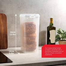 1pc Large Capacity Bread Box With Sealed Lid And Drawer, Storage Container For Bread And Fresh Loaves - Multicolor - View 4