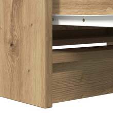 Mobile TV vidaXL, rovere lavorato a mano, 80x35x54 cm, legno composito - Cammello - Visualizzare 10