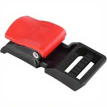 Quick Release Helmet Strap Kit (1/2/5 Pieces) - Adjustable Polypropylene Buckle With Red Padded Insert, Compatible With Straps Up To 19mm | Durable Motorcycle Helmet Accessory - Black and Red - View 8