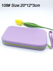 时尚大容量防水、防汗、防油硅胶拉链化妆包，可作零钱包、口红包、钥匙包、洗漱包；多功能便捷，适合旅行和收纳化妆刷，硅胶化妆收纳包，旅行洗漱包，必备礼品，拉链配件，美甲包，化妆包，化妆包，圣诞礼物，收纳袋，旅行，女士旅行必备，收纳袋，手拿包/小手提包，化妆品收纳包，化妆品整理包，收纳袋，刷子架，迷你收纳袋，大容量收纳袋，女士礼物，圣诞礼物，女士礼物创意