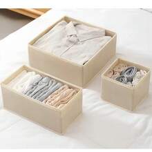 1/3pcs Reinforced Non-Woven Fabric Storage Box, Drawer Small Box, Wardrobe Folding Storage Box, Underwear Storage Box, Desktop Organizer Box