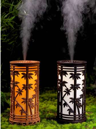 加湿器&ナイトライト - サウンドウェーブ技術ミニクールミスト/ホットサウンドウェーブ技術加湿器 寝室、オフィスに適しています - 静音ABSデスクトップディフューザー 低電圧動作、装飾的なナイトライト