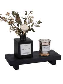 8.6 X 3.5-Inch Wooden Base Display Stand Stool Is Perfect For Bathroom Vanities And Kitchen Sinks. It Can Be Used As A Soap Tray, Candle Tray, Or Plant Tray, And Is A Complete Farmhouse-Style Decoration For Bathrooms And Kitchens. - Multicolor - View 2