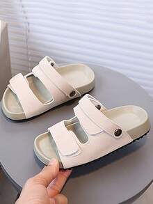 1 Đôi Dép Xăng Đan Thời Trang Cho Trẻ Em, Dép Đi Trong Nhà Cho Bé Trai Và Bé Gái, Giày Công Chúa Đa Năng Phù Hợp Cho Mùa Hè - trắng - Xem 2