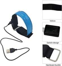 4 pulseras LED recargables por USB, bandas reflectantes ajustables de  para correr, ciclismo, deportes al aire última intervensión - 1 - Ver 3