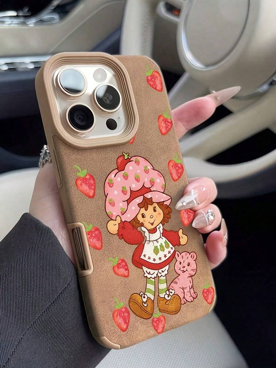 2pcs S-Strawberry Pink Shortcake Doll Phone Case For IPhone 16 15 14 13 12 11 Mini Pro Max X XR XSMax 7 8 Plus Shockproof TransparentFOR-YOUR-BELOVED-PHONE Christmas Gifts Christmas Gifts,For Iphone 17 Pro Max,Cute Phone Cases,Christmas Phone Case - 型號1(1件) - 查看 1