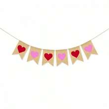 Galentines Banner Garland Creative Heart Letters Hanging Decorations For Celebration Party - Red - View 6