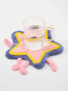 1pc Cute Star Pattern Towel, Modern Style Cartoon Design, Kitchen And Bathroom Towel, Absorbent Hand Towel With Hanging Loop, Thick Washcloth, Multi-Purpose Household Cloth - Multicolor - View 6