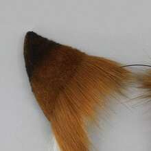 Faux Fur Wolf Fox Ears Headband Furry Animal Ears Hair Hoop Cosplay Headwear Halloween Christmas Party Headpiece - 預設 - 查看 5