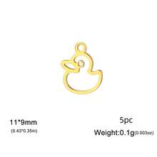 AMAXER 5件套不锈钢可爱小象、鸭子和熊动物吊坠，可DIY项链、耳环、手链饰品制作，送朋友的礼物 - 動物系列 - 查看 13