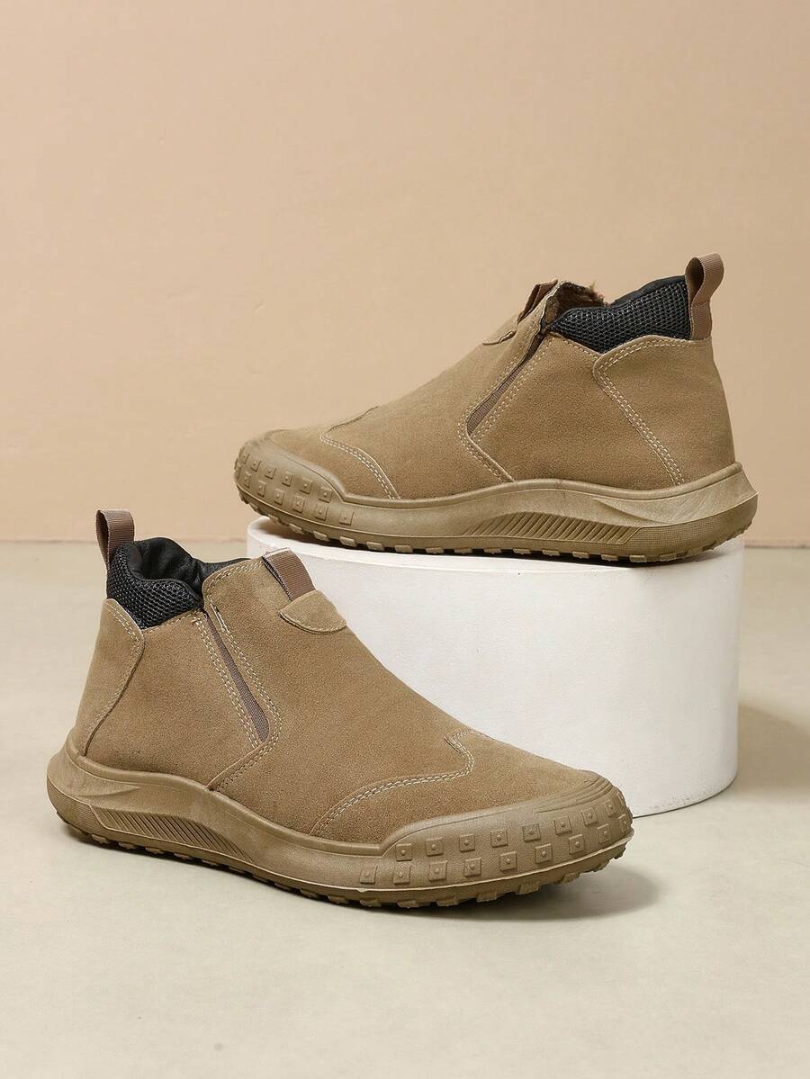 Neue Herrenschuhe, exklusiver amerikanischer High Street Stil, Hoher Schaft, Schnürung, wasserdichte Schneestiefel, personalisiert und vielseitig, dicke Sohle, super hoher Schaft, leicht und hochwertig, Brotschuhe, kleine Größen, rutschfest und abriebfest, geeignet für Outdoor-Reisen, vielseitig, bequeme und modische Schneestiefel