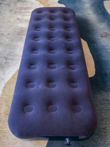 2-Person Inflatable Air Mattress, Wavy Velvet Surface, Durable, Suitable For Home, Camping And Hosting Guests - 500 Lbs Capacity (Deep Blue) - Multicolor - View 3