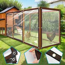 Lona de plástico transparente resistente con ojales, a prueba de viento y nieve, para uso en exteriores como patio, gallinero, porche, cenador, plantas, jardín, protección para camping, tragaluces, cenador, organizadores de eventos - 200 x 300 cm - Ver 5