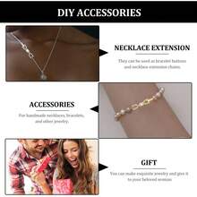 Artibetter Cadenas De Extensión Para Pulseras Y Collares 12 Piezas 1.06 Pulgadas Cadena Alargadora De Bisutería Con Cierres De Pedrería De Platino Blanco Para Ajuste De Longitud - 1 - Ver 6