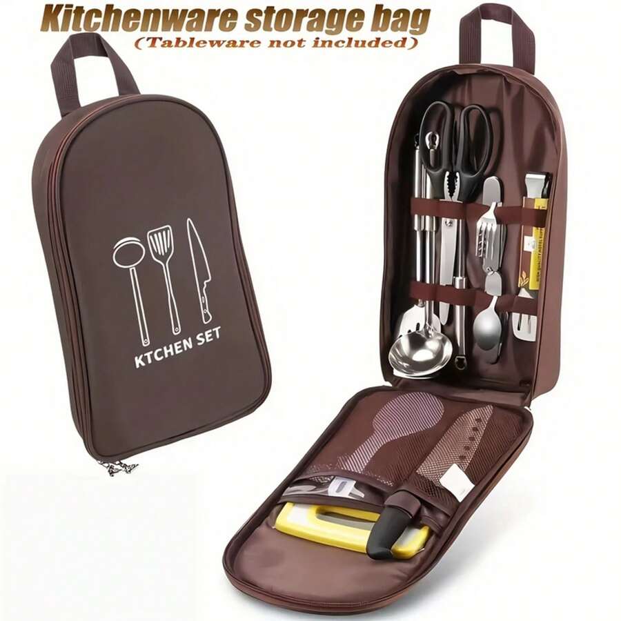 Outdoor Cooking Bag Camping Storage Bag PortableCooking Utensil Organizer Storage Pouch Picnic Bag  Utensil Storage Pouch - 1PC - 查看 1