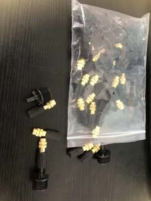 Kit 20 Nebulizador Aspersor Névoa Irrigação Cobre Rosca 1/2 - Preto e dourado - Visão 5