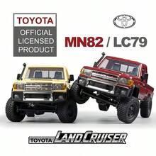 Toyota 1/12 Scale RC Remote Control Car, LC79 4X4 All-Terrain Off-Road Pickup Truck With LED Simulation Lights, 2 Batteries Included - Multicolor - View 3