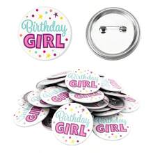 1/3/6/12pcs Birthday Girl Pin - 2.3'' Its My Birthday Pin Happy Birthday Button Badge For Girl Girls Kids For Party Accessories - Multicolor - View 1