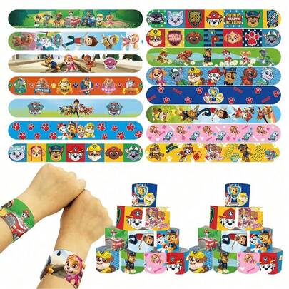 24 Pieces/12 Pieces,PAW Patrol Clapper Bracelets, Party Supplies Bracelets, Clapper Bracelets, Colored Bracelets, Stress Relief Toys, Birthday Gifts, Party Decorations, Classroom Exchange Prizes, And Gift Bag Fillers, Suitable For Daily Office, Study, Or As Birthday Gifts, Holiday Party Gifts(Random Style)