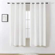 Blackout Curtains Living Room - 96 Inches Long Blocking Curtain Panels, Thermal Insulated Drapes Bedroom/Sliding Door, 2 Panels(W52 X L96 Inch, Ivory) - 漂白白 - 查看 1