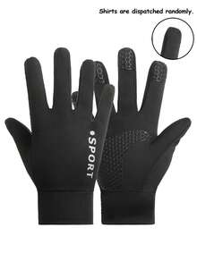 1 Pair Summer/Autumn Breathable Mesh Gloves - Smooth Elastic, Thickened Design, Unisex For Kids & Adults, Five-Finger, Ribbed Cuffs, Perforated Grip, Suitable For Skiing, Cycling And Outdoor Sports (Mixed Colors), Fashionable Youth Accessories, Children Sports Gloves - Multicolor - View 19