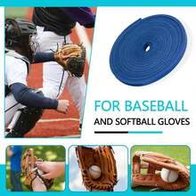 Guantes de béisbol, kit de reparación de encaje de mitón, softball, 2 cordones de piel y 2 agujas de cordones para guante de receptor - azul - Ver 9