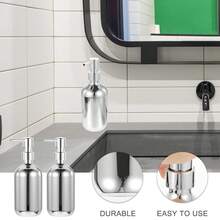 1/2pcs Bathroom Accessories300ml500ml Soap Dispenser Gold Plastic Galvanise Refillable Liquid Container Shampoo Shower Gel Bottles Gold And Silver