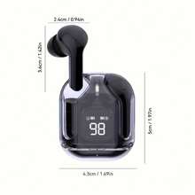 New Wireless Earphones With Ultra-Long Battery Life Sports Game Mini Dual Stereo In-Ear Universal EarbudsTransparent Wireless Earbuds Wireless 5.3 Headphones With ENC Noise Canceling Earphones, HiFi Dual Stereo Microphone Mini In-Ear Earbuds With - 白色 - 查看 5