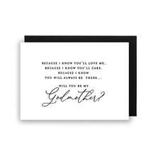 你愿意做我的教母吗？贺卡 - 教母、教父、教母邀请卡 - 彩色 - 查看 8