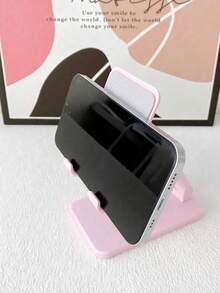 1pc Adjustable & Foldable Mobile Phone Holder, Portable Slouchy Desk Stand, Non-Slip Plastic Tablet Stand, Battery-Free - Nhiều màu - Xem 4