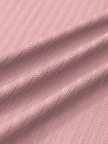 3pcs Women Casual Elegant Ribbed Backless Camisole Pajama Set, Sexy Nightgown And Dress, Suitable For Valentine's Day Gift - Multicolor - View 5