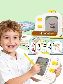 Kids Card Machine Multi-Functional English Learning Device (Batteries Not Included), Includes Alphabet, Number, Math And Word Cards, Birthday Gift For Boys And Girls, Christmas Gift - Multicolor - View 3