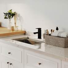 Kitchen Faucet, Bathroom Faucet, Sink Faucet, Mixer Tap, Single-Lever Zinc Alloy Faucet, Easy Installation, Black, Type B