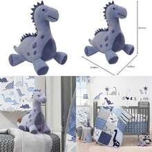 Bedtime Originals Roar Dinosaur Plush Rex, Blue(1 Count (Pack of 1)) - Multicolor - Ver 1