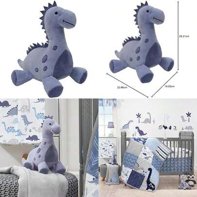 Bedtime Originals Roar Dinosaur Plush Rex, Blue(1 Count (Pack of 1))