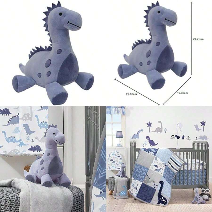 Bedtime Originals Roar Dinosaur Plush Rex, Blue(1 Count (Pack of 1)) - Multicolor - Ver 1