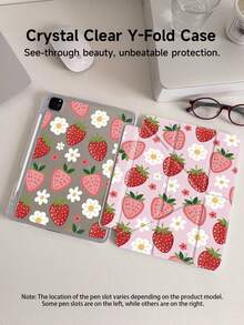 草莓白花图案 iPad 保护套,兼容 iPad Air 4/5(10.9 英寸)、iPad 7/8/9(10.2 英寸),内置 Apple Pencil 插槽,兼容三星 Tab S6(10.4 英寸)、Tab A7 Lite(8.7 英寸),兼容 Kindle(第 11 代,2022 年发布),硅胶加固边角,自动唤醒/睡眠功能,秋冬浪漫、圣诞节、情人节、新年礼物之选。 - 彩色 - 查看 6