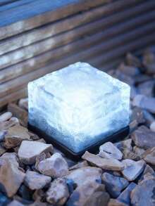 1/2/4个装户外太阳能圣诞灯,暖光花园地灯,户外花园装饰照明,嵌入式地灯路径灯,白/暖光庭院房屋楼梯灯,LED夜灯,多功能户外柱灯,适用于圣诞节、万圣节、开斋节、情人节 - 白色 - 查看 16