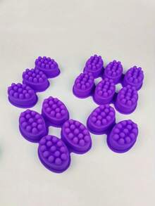 1Pc Oval Shaped Silicone Mold - 2 Compartment Massage Soap Mold For Hand Soap Crafts - Easy Release, Flexible And Durable Soap Mold For Creating Creative Soaps,Wedding Gift
