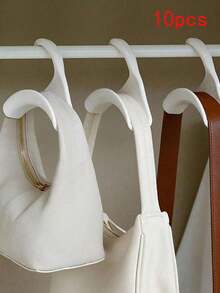 10pcs Purse Hanger Hook Set - Stylish Acrylic Bag Hanger For Handbags, Tote Bags, And Backpacks - Perfect Closet Organizer And Storage Solution For Purses, Satchels, And Handbags - Ideal Gift For Christmas, Thanksgiving, New Year, And Valentine's Day - Keep Your Bags Neat And Accessible With This Elegant Rack Holder - White - View 8