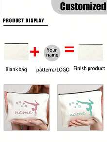 Custom Gymnastics-Themed Makeup Bag With Sparkling Athlete Design,Inspirational Gymnastics Makeup Bag,Cosmetic Bag - Personalized, Zipper Closure, Ideal Gift For Gymnasts | Shiny Name | Zipper Pouch, Gymnastics Accessories, Makeup Bag, Makeup Pouch, Toiletry Bag For Women, Cosmetic Bag, Pencil Case,