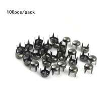 50/100个/包 金属铆钉 圆形 四爪铆钉 皮革银色铆钉 服装配饰 包包 DIY