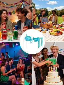 两件套罐装饮料提手+罐盖，带吸管盖，轻便易携，密封性好，可有效保鲜饮料，适用于派对、户外活动和各种罐装饮料。适用于330毫升汽水罐。 - 彩色 - 查看 3