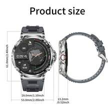 El nuevo smartwatch LIGE tiene talla grande de 100 modos deportivos, batería de gran capacidad de 710 mAh, cronómetro para correr, llamada inteligente, recepción de llamadas, alarma, recordatorio de sedentarismo, monitoreo de sueño resistente al agua y es un reloj multifuncional y de moda para hombres - Negro - Ver 8
